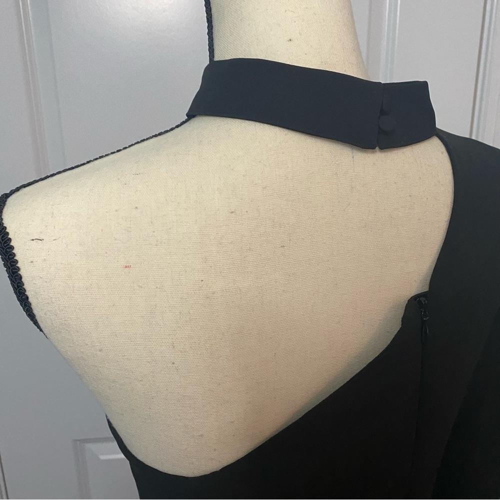 Bardot NWT Black One-Shoulder Asymmetrical Dress in Sz 10 - Picture 10 of 14